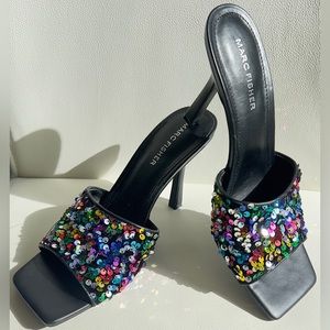New! Marc Fisher Sequined heels Size: 10